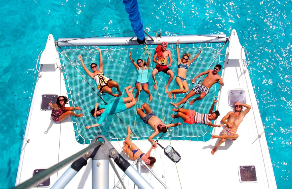 Almyrida sunset catamaran view